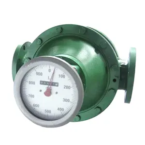 Pointer oval gear meter with reset to zero