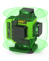 Huepar 4D 16 lignes Laser LS04CG Niveaux laser à lignes croisées avec étui de transport rigide