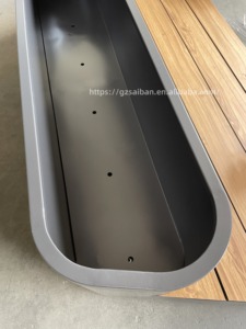 Plantador de metal Comercial Grande <span class=keywords><strong>para</strong></span> exteriores, jardineras de flores <span class=keywords><strong>para</strong></span> paisajismo de restaurante con Banco <span class=keywords><strong>para</strong></span> cafetería - Product Image 6