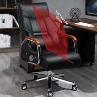 Chaise de bureau en cuir inclinable, pivotante, confortable pour une utilisation prolongée, chaise d'ordinateur haut de gamme pour la maison, vente en gros