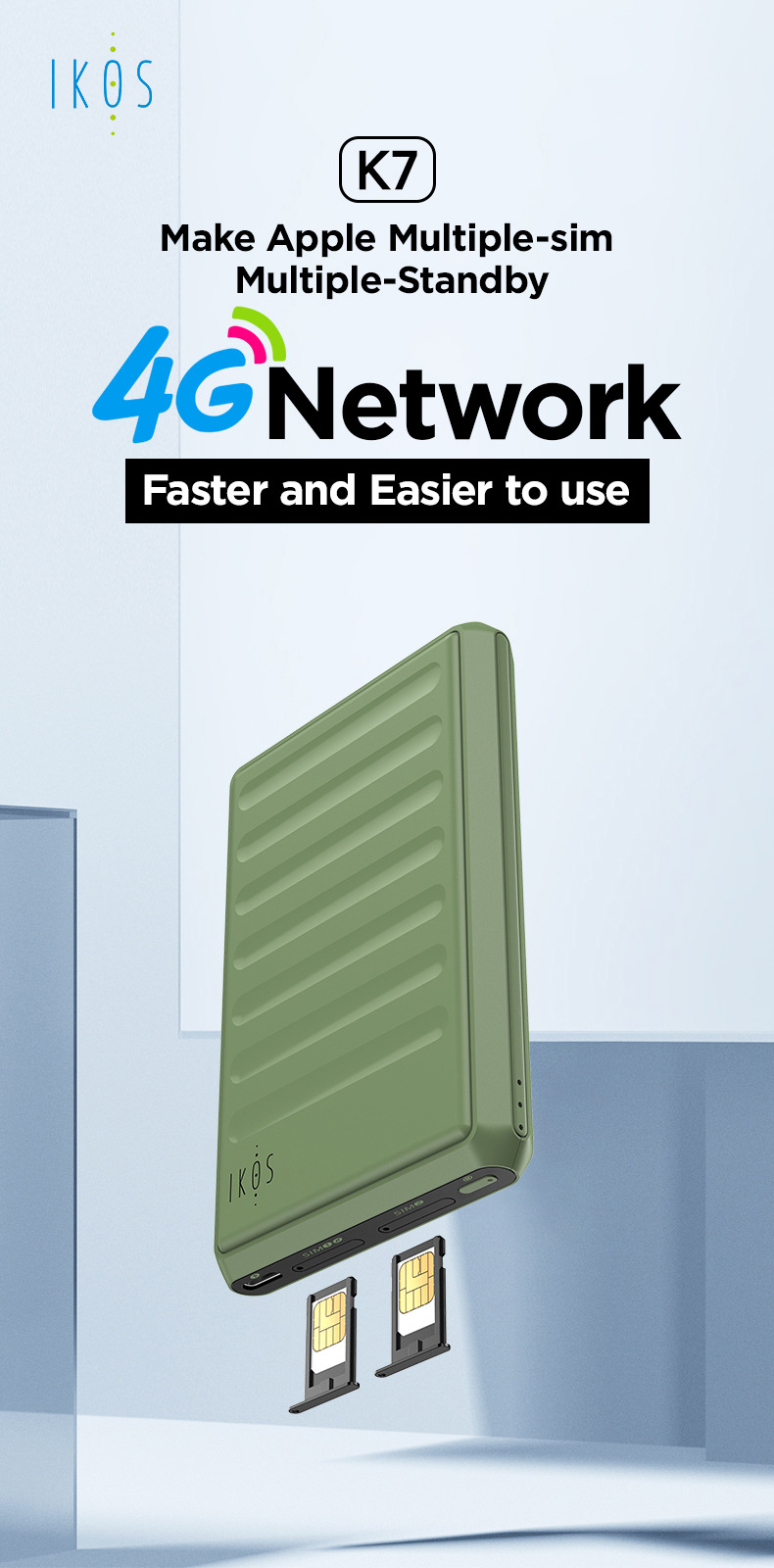 dual sim adapter ikos k7