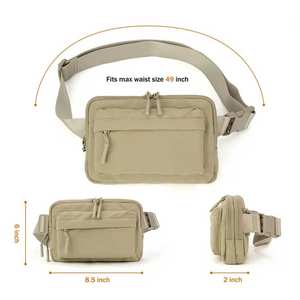 Tas Pinggang, tas pinggang kapasitas besar portabel anti air, tas selempang dengan tali panjang yang dapat disesuaikan - Product Image 3