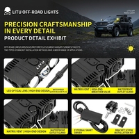 Phare de travail LED tout-terrain pour voiture, 85W 12V-24V, universel pour SUV, camion, voiture, 3 faisceaux LED, barre lumineuse de travail, projecteur, lampe de travail