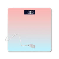 Báscula Digital Multifuncional Nueva, Pequeña, Electrónica, para Peso y Grasa Corporal, Báscula de Baño