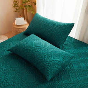 Stile americano impermeabile Anti-acqua proteggi letto tinta unita Set di lenzuola <span class=keywords><strong>3</strong></span> pezzi con imbottitura in poliestere - Product Image 3