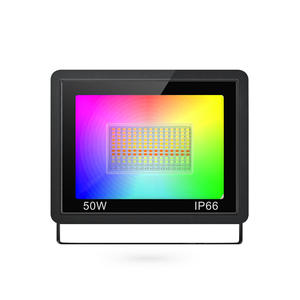 Nuevo Proyector LED RGBCW de 50W para Exteriores <span class=keywords><strong>con</strong></span> WiFi Inteligente Tuya de 2.4GHz, IP66, Música y Asistencia de Voz para Decoración PST-FL-50W (2026) - Product Image 1