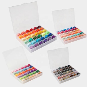 Boîte de <span class=keywords><strong>rangement</strong></span> simple en plastique carrée avec 144 bobines de fil à <span class=keywords><strong>coudre</strong></span> colorées, ensemble d'accessoires pour <span class=keywords><strong>machine</strong></span> à <span class=keywords><strong>coudre</strong></span> - Product Image 1