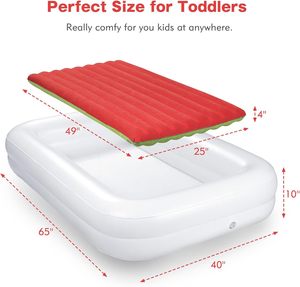 Cama Inflable de Viaje para Niños con Barandas de Seguridad para Niños Pequeños, para Acampar, Casa, Hotel - Product Image 5