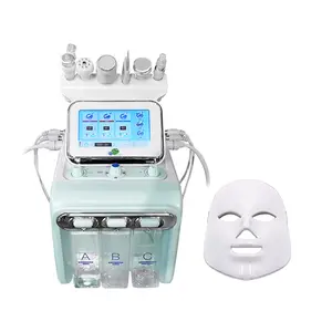 Máquina facial 8 em 1 para terapia de oxigênio, dispositivo de oxigênio para apertar a pele, dispositivo facial 2023, máscara facial com LED