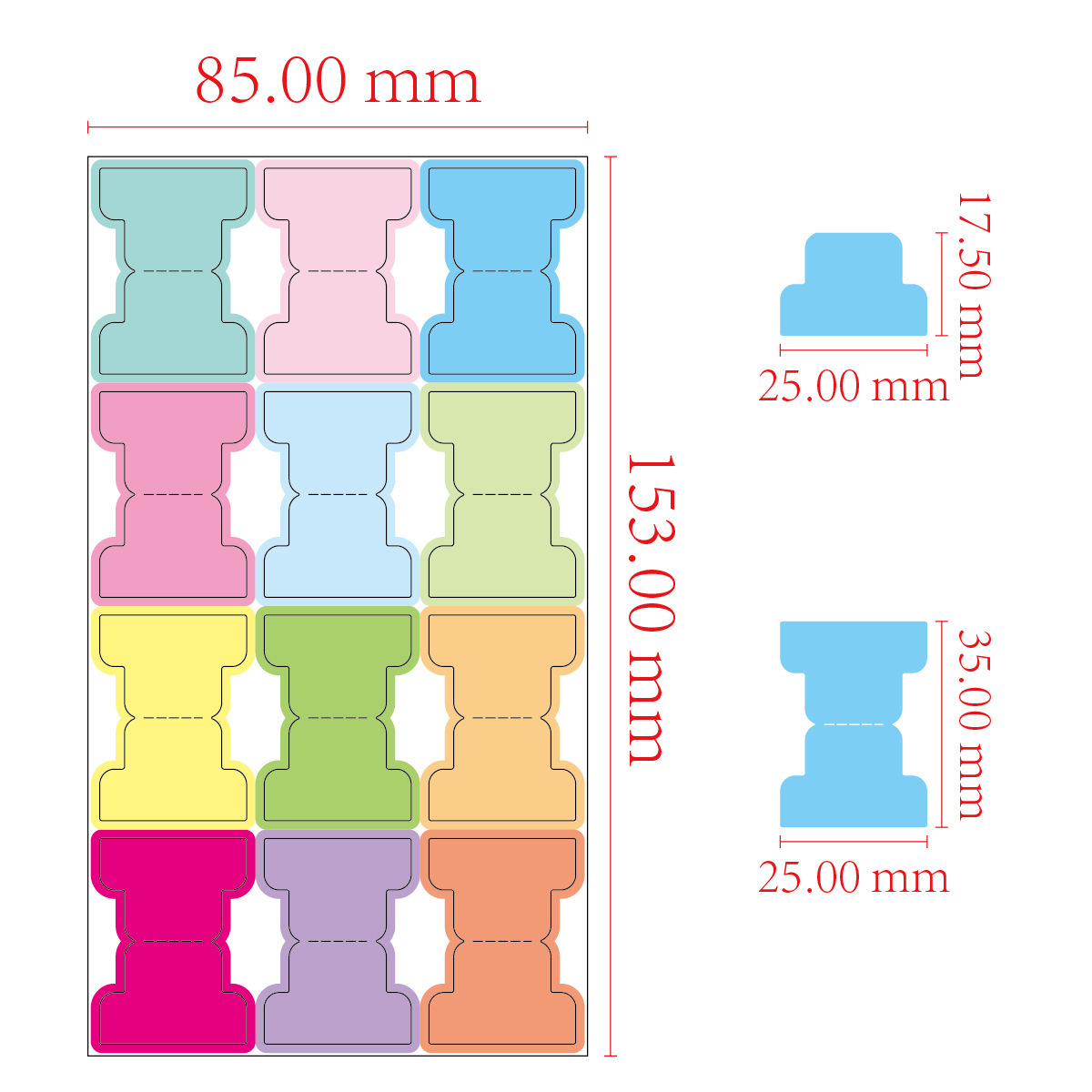 12 pezzi/foglio * 10 fogli