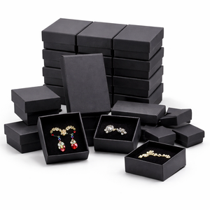 Wholesale Jewelry Set Box Luxury Lid And Base Rigid Jewelry Gift Box Custom Jewelry Holder Insert Spot UV Custom Logo OEM - Product Image 2