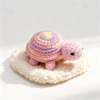 Peluche tortue en crochet faite à la main, colorée, amigurumi, jouet en peluche tortue tricoté mignon pour la décoration de la maison, cadeau