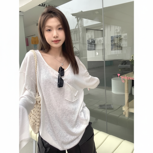 Camicetta da donna a manica lunga con protezione UV sottile allentata Innerwear con caratteristiche ad alta visibilità - Product Image 1