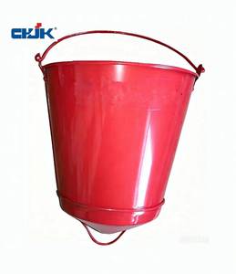 Seau d'extinction d'incendies Jinkai en acier doux, enduit de poudre, durable, portable, classe A, pour incendies forestiers, eau/sable - Product Image 1