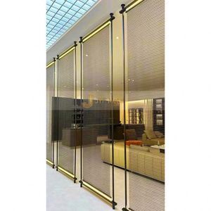 ANN4169 Modern Coated Stainless Steel Multi-Functional <b>Decorative</b> <b>Screen</b> Partition for Interior Design Engineering Project - Product Image 1