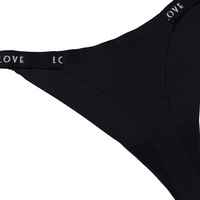 U334 Culotte tanga sportive invisible sans trace pour femme, avec logo personnalisé découpé au laser et boucle à double anneau