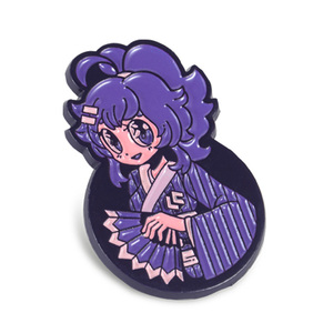 Pin de Solapa Personalizable de Metal con Diseño Retro de Anime Japonés para Mochilas, Chaquetas Vaqueras y Gorras - Product Image 1