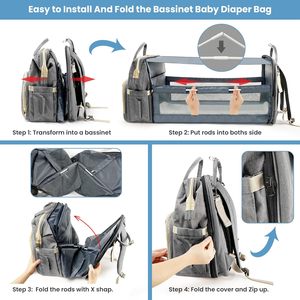 Muestra gratuita de mochila de viaje personalizada: mochila grande para pañales con correas para cochecito y bolsillos térmicos de proveedor chino - Product Image 4