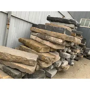 Escalón de bloque de piedra Natural, superficie antigua, para escalera al aire libre