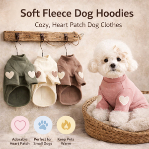 Felpa Invernale di Lusso Firmata <span class=keywords><strong>per</strong></span> Animali Domestici con Ricamo a Cuore in Cotone Felpato, Abbigliamento su Misura <span class=keywords><strong>per</strong></span> <span class=keywords><strong>Cani</strong></span> e Gatti - Product Image 1