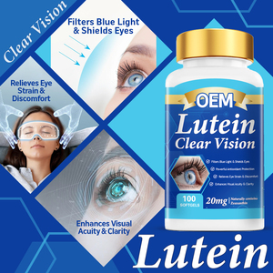 Lutéine 20 mg Gélules transparentes pour une vision claire, filtre la lumière bleue et soulage la fatigue oculaire, avec de la zéaxanthine pour l'acuité visuelle et les propriétés antioxydantes - Product Image 2