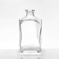 Bouteille en verre personnalisée de haute qualité pour spiritueux (ron, vodka, gin) de 375 ml, 500 ml, 700 ml, 750 ml avec bouchon en liège