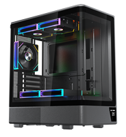 Monitor de Temperatura para PC con Pantalla LCD, Pantalla Digital, 360 mm GPU, Refrigeración por Agua de 240 mm, Torre de Computadora para Juegos Micro ATX Panorámica