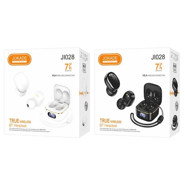 JOKADE New Design 2025 High Quality Hot Sale Headphones Comfortable True Wireless Earphones with Digital Display Screen