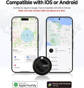 MiLi MiTag <span class=keywords><strong>Duo</strong></span> para Rastreador, Compatible con iOS y Android, Localizador de Llaves, Rastreador de Equipaje, Localizador de Objetos, Resistente al Agua IP67, Compatible con Find My y <span class=keywords><strong>Google</strong></span> - Product Image 2