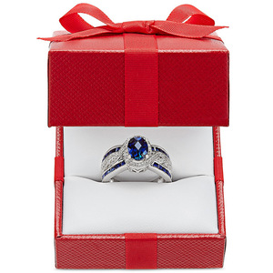 Anello con Pietra Blu in Stile Vintage per Donne, Gioiello da Dito Scintillante alla Moda per Uso Quotidiano - Product Image 3