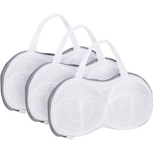 Sac de lavage réutilisable en maille de polyester avec fermeture éclair, écologique, pour sous-vêtements et vêtements féminins - Product Image 1