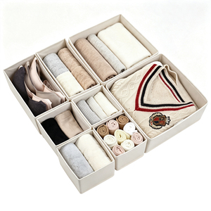 Factory Direct Collapsible Storage Box Foldable Nonwoven <strong>Organizer</strong> for Clothes Socks Underwear Wardrobe Closet - Product Image 1