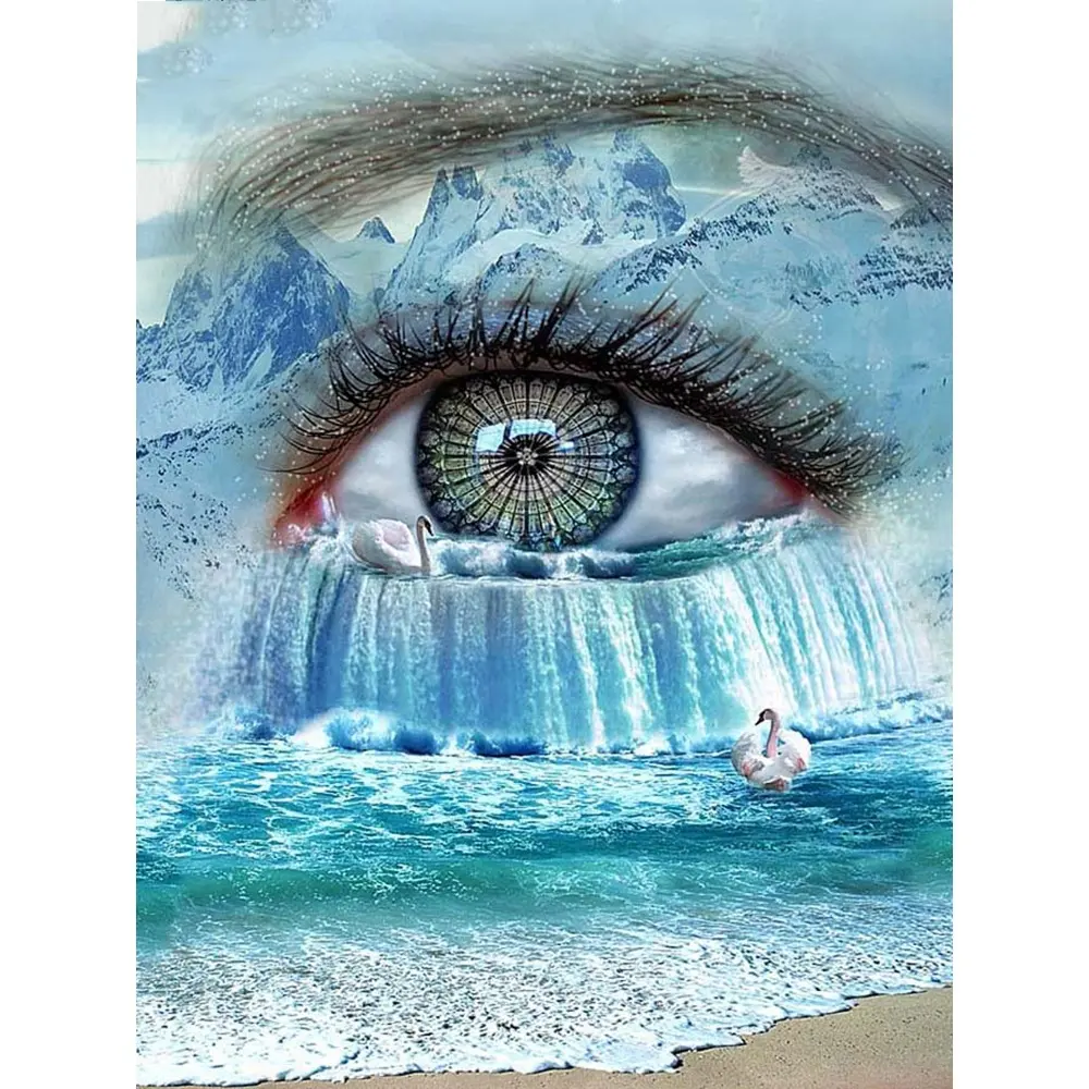 5D Diamond Painting Eye Landscape Diamond Art Embroidery Sea Scenery Home Decor Mosaic Handmade Gift