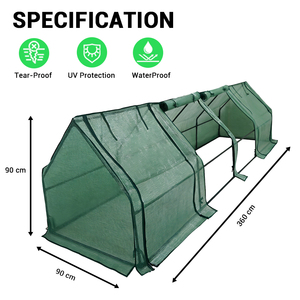 Serre de jardinage robuste en métal avec 4 portes à fermeture éclair enroulables, <span class=keywords><strong>mini</strong></span>-serre tunnel extérieure pour jardin - Product Image 3