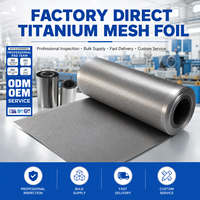 Feuille perforée en maille de titane GR1 GR2 ASTM B265 pour filtration, isolation acoustique, blindage EMI, aérospatiale, sur mesure OEM