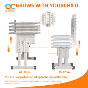 โต๊ะและเก้าอี้อเนกประสงค์พร้อมที่นั่งดีไซน์วางซ้อนกันได้โต๊ะโรงเรียนพร้อมเก้าอี้สำหรับส่งออก - Product Image 5
