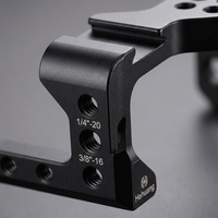 Cage de caméra en aluminium usinée CNC avec perçage pour tournage vidéo de précision, boîtier et accessoires de caméra anodisés sur mesure