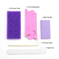 400 pièces/étuis Kit de manucure professionnel de haute qualité 5 pièces Kit de pédicure pour Salon spa