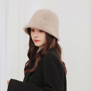 Women Autumn Warm Winter Fashion Artificial Rabbit Fur <b>Bucket</b> Thicken Fisherman Plush Basin <b>Hat</b> - Product Image 2