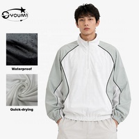 YOUMI T-shirt softshell à manches longues, coupe-vent léger et imperméable, séchage rapide, en nylon, pour la randonnée et les activités de plein air, avec logo personnalisé