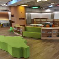 Solution d'ameublement médical pour salle d'attente d'hôpital : canapé, fauteuils, tabourets, poufs