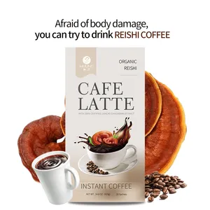 Instant Coffee With Reishi Mushroom Extract Latte Coffee Flavor Medicinal Mushroom Coffee