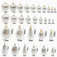Pendentifs en fausses perles d'imitation avec boucle métallique en ABS pour la fabrication de bijoux DIY et la décoration