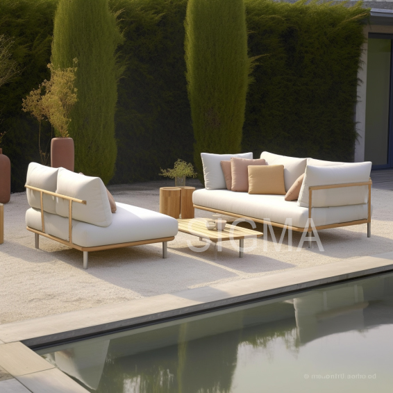 High Quality Outdoor Garden Furniture Outdoor Sofa  Waterproof Cast Aluminum Patio Sofa