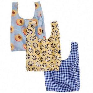 Sac fourre-tout pliable en polyester, écologique, réutilisable, résistant aux déchirures, pour les courses - Product Image 1