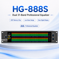 Égaliseur graphique professionnel double 31 bandes HG-888S avec processeur audio DSP à mémoire pour système audio