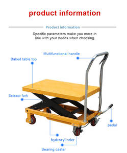 Aangepaste elektrisch-hydraulische schaarheftafel met handbediening en hefkar voor hydraulische schaarheftafel - Product Image 3