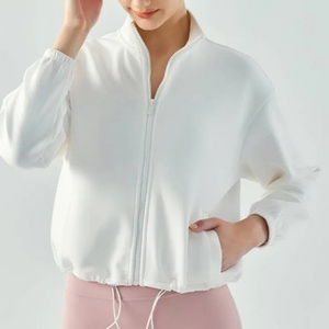 Vêtements de sport d'automne et d'hiver, veste de sport de haute qualité avec logo personnalisé, fermeture éclair, pour femmes - Product Image 2
