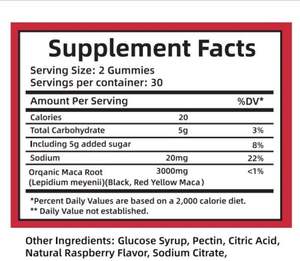 OEM/ODM Gummies à base de maca riches en acides aminés, minéraux et vitamines pour femmes adultes, pour l'augmentation des fesses, l'amélioration de la vitalité masculine et la gestion de l'énergie - Product Image 6