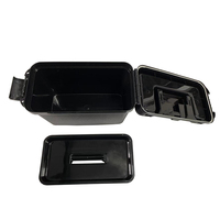 Boîtes de munitions Bafuluo Lot de 2 conteneurs de stockage de munitions verrouillables Boîtier étanche avec couvercle Design en plastique Nouveaux étuis rigides noirs Mallette à outils